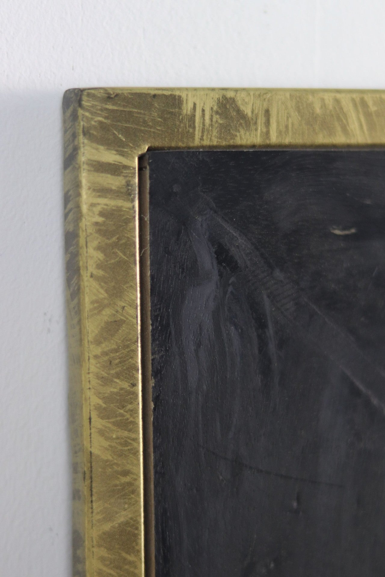 HSM Collection-Vierkante Spiegel-90x1,5x90-Zwart/Goud-Mango