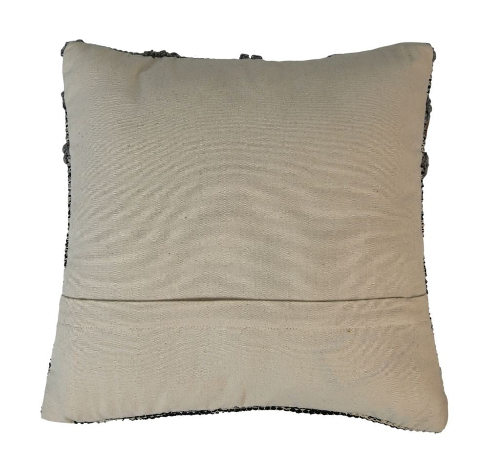 HSM Collection-Sierkussen -45x45-Grijs/Zwart-Katoen