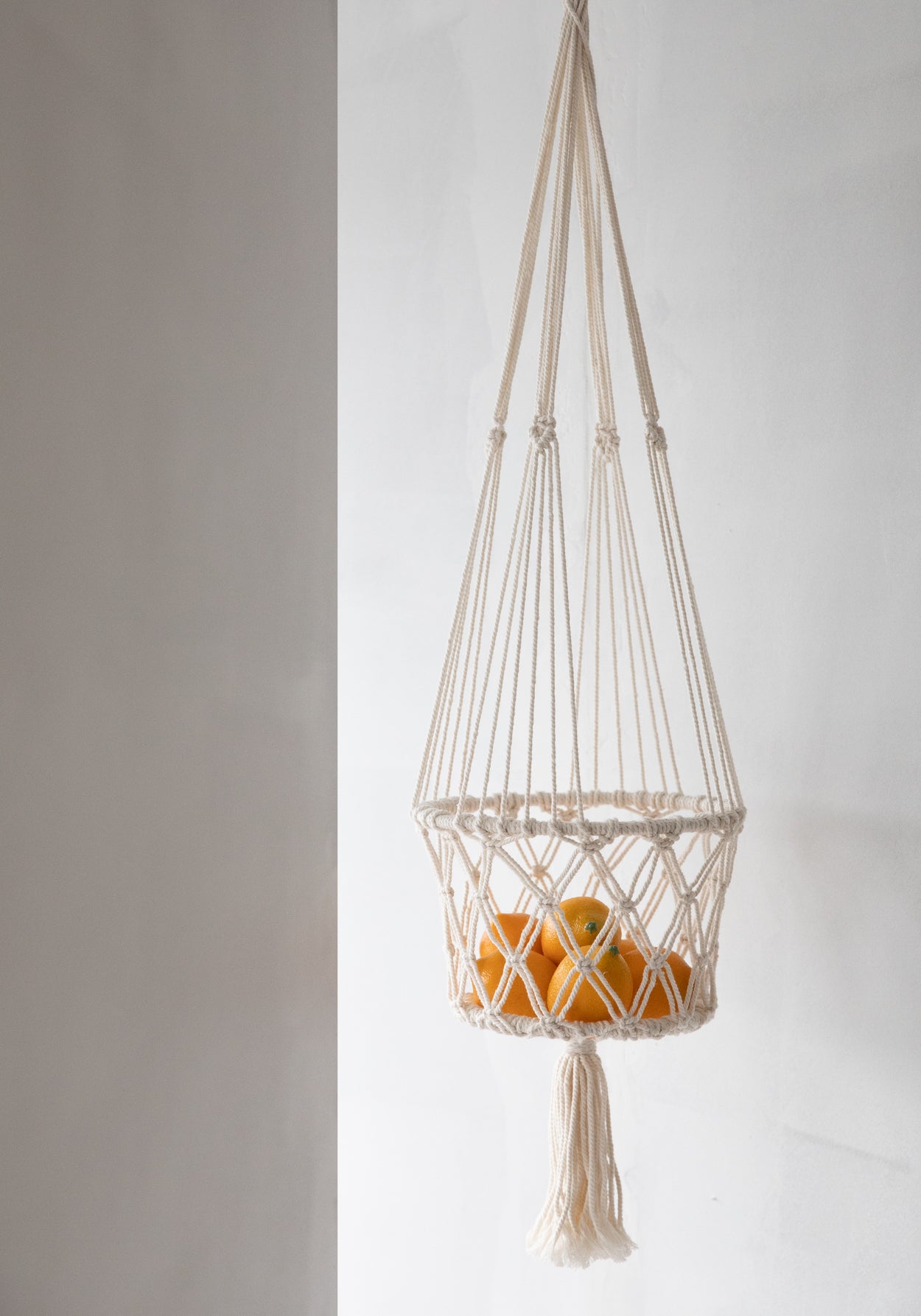 Bazar Bizar De Macrame Planthanger - Wit - L