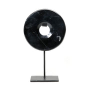 Bazar Bizar De Marmeren Disc op Stand - Zwart - M