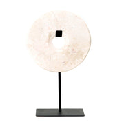 Bazar Bizar De Marmeren Disc op Stand - Wit - L