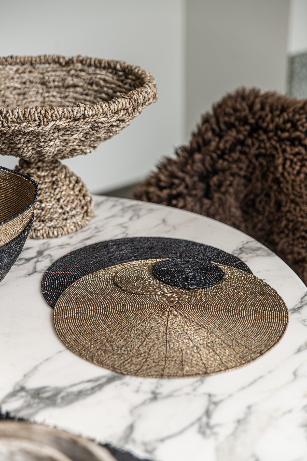 Bazar Bizar - De Beaded Placemat - Zwart