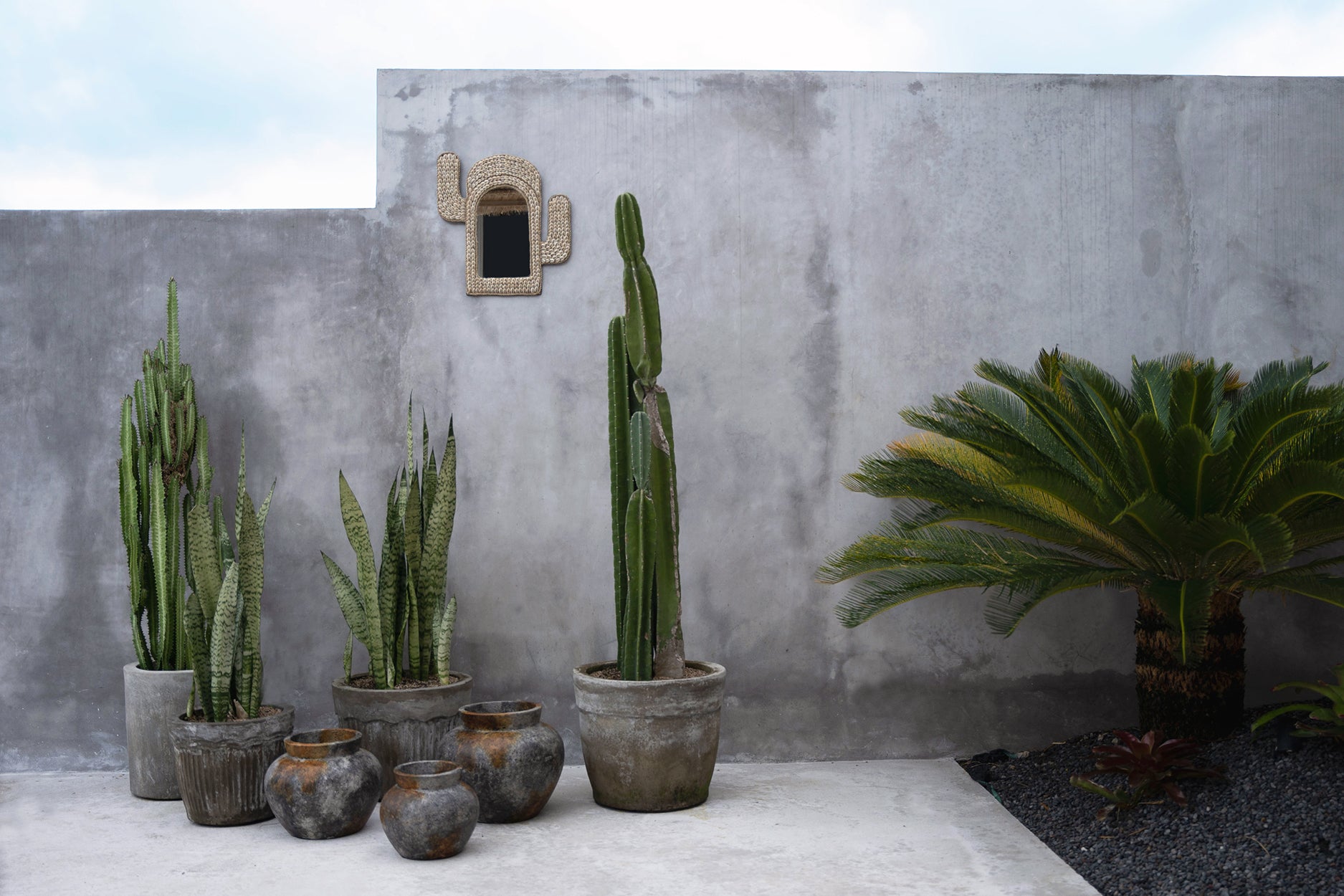 Bazar Bizar De Cactus Shell Spiegel - Wit