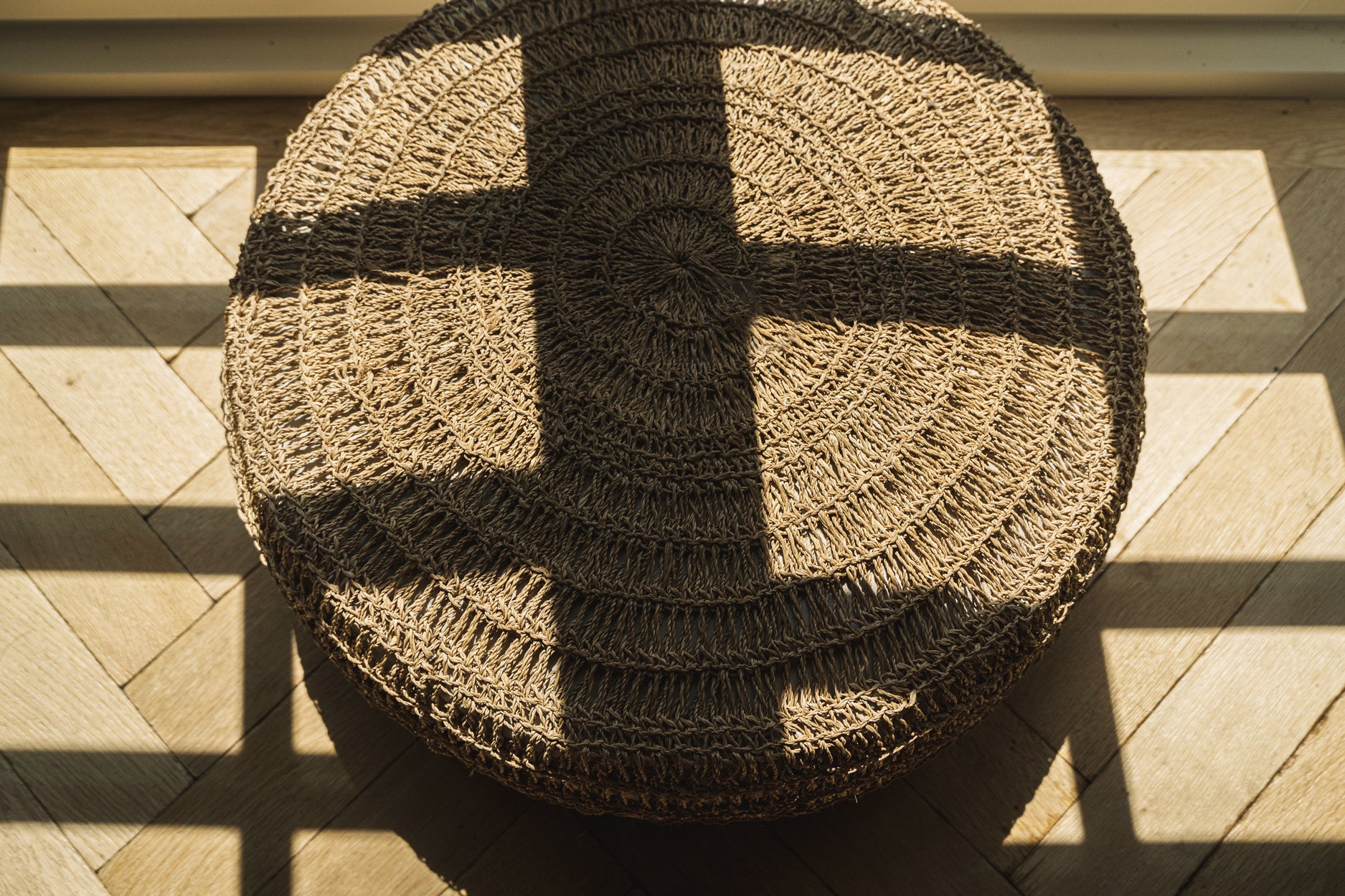 Bazar Bizar De Seagrass Poef - Naturel - M