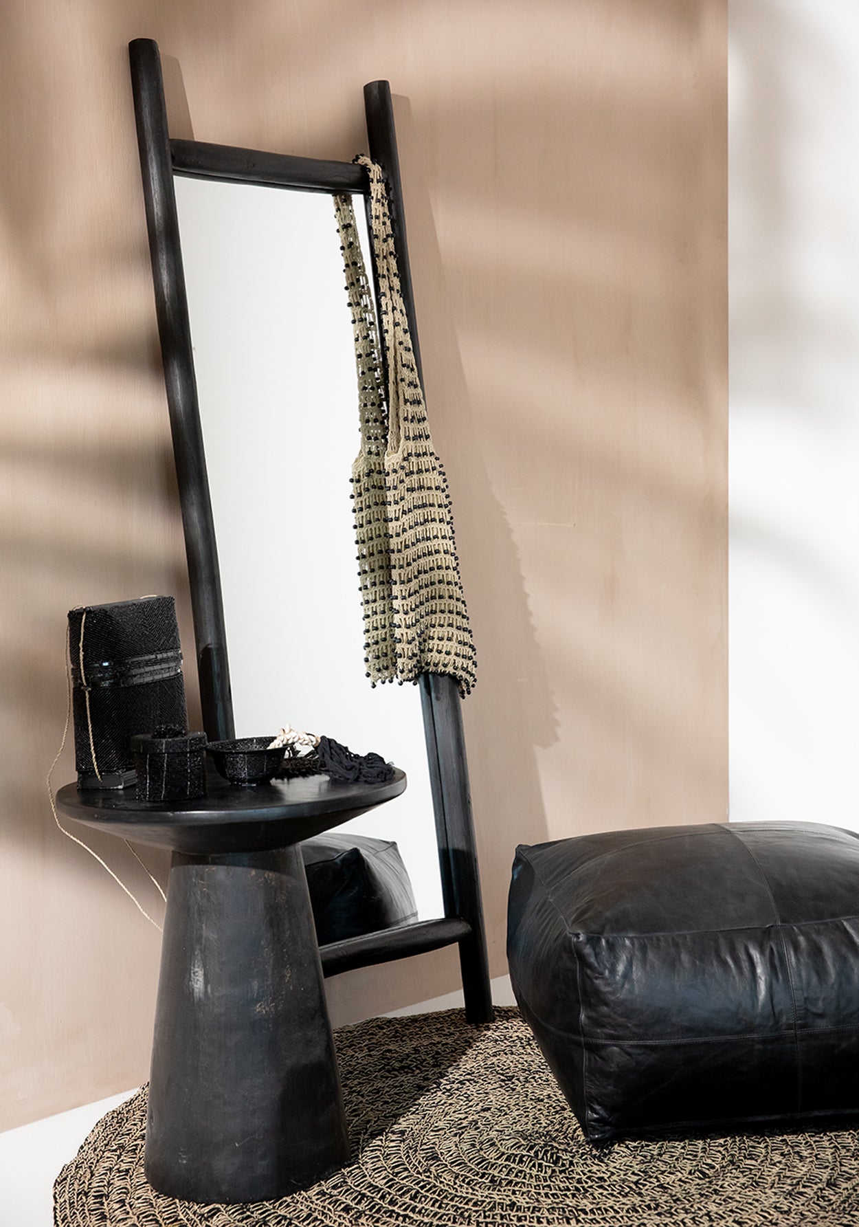 Bazar Bizar Het Seagrass Tapijt - Naturel Zwart - 150