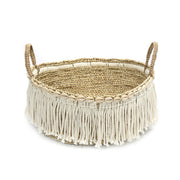 Bazar Bizar - De Boho Fringe Mand - Naturel Wit