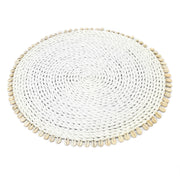 Bazar Bizar De Seagrass Shell Placemat - Wit