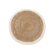 Bazar Bizar Het Seagrass & Katoen Rond Tapijt - Naturel Wit - 100