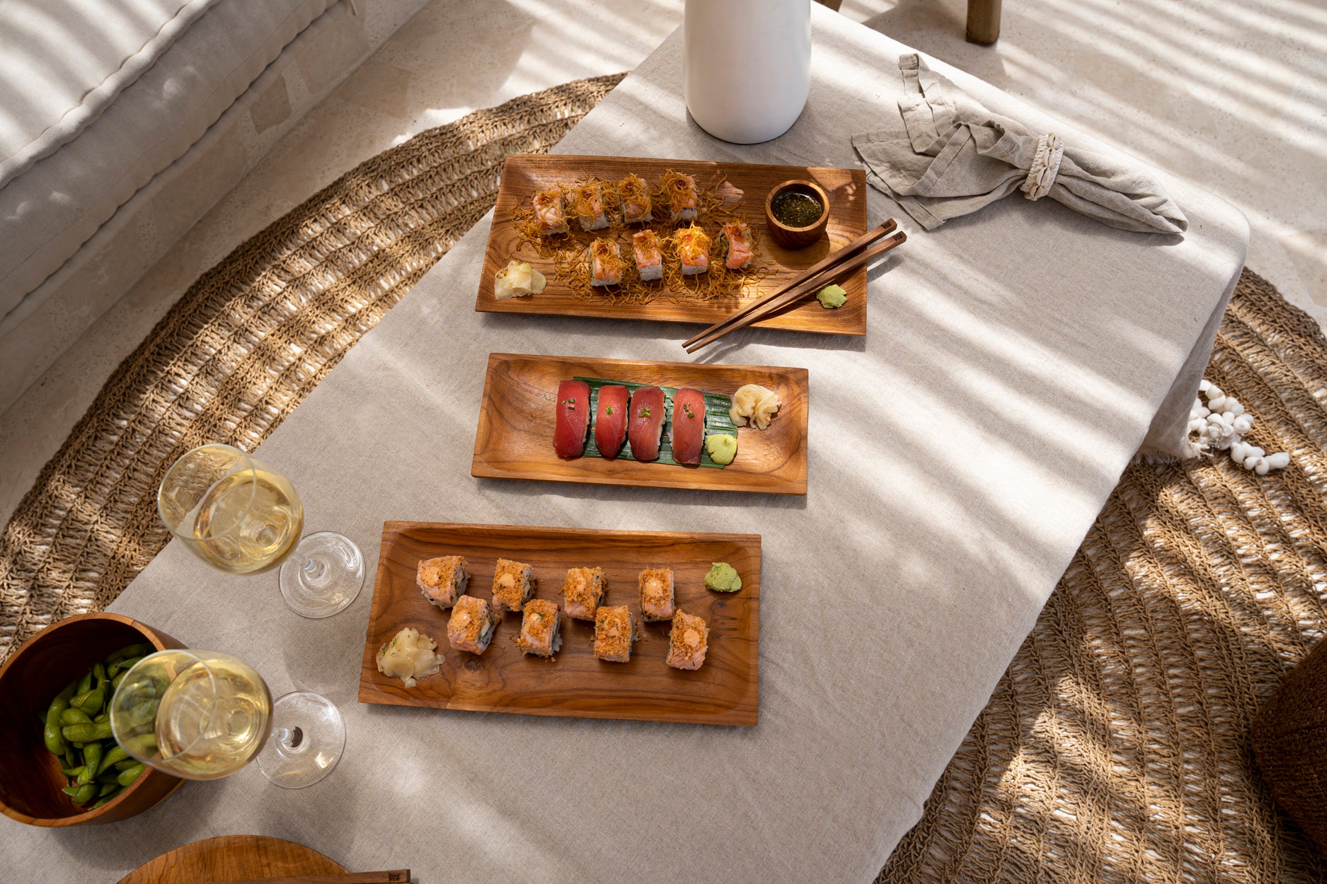 Bazar Bizar  Linnen Servet - Beige - Set van 4