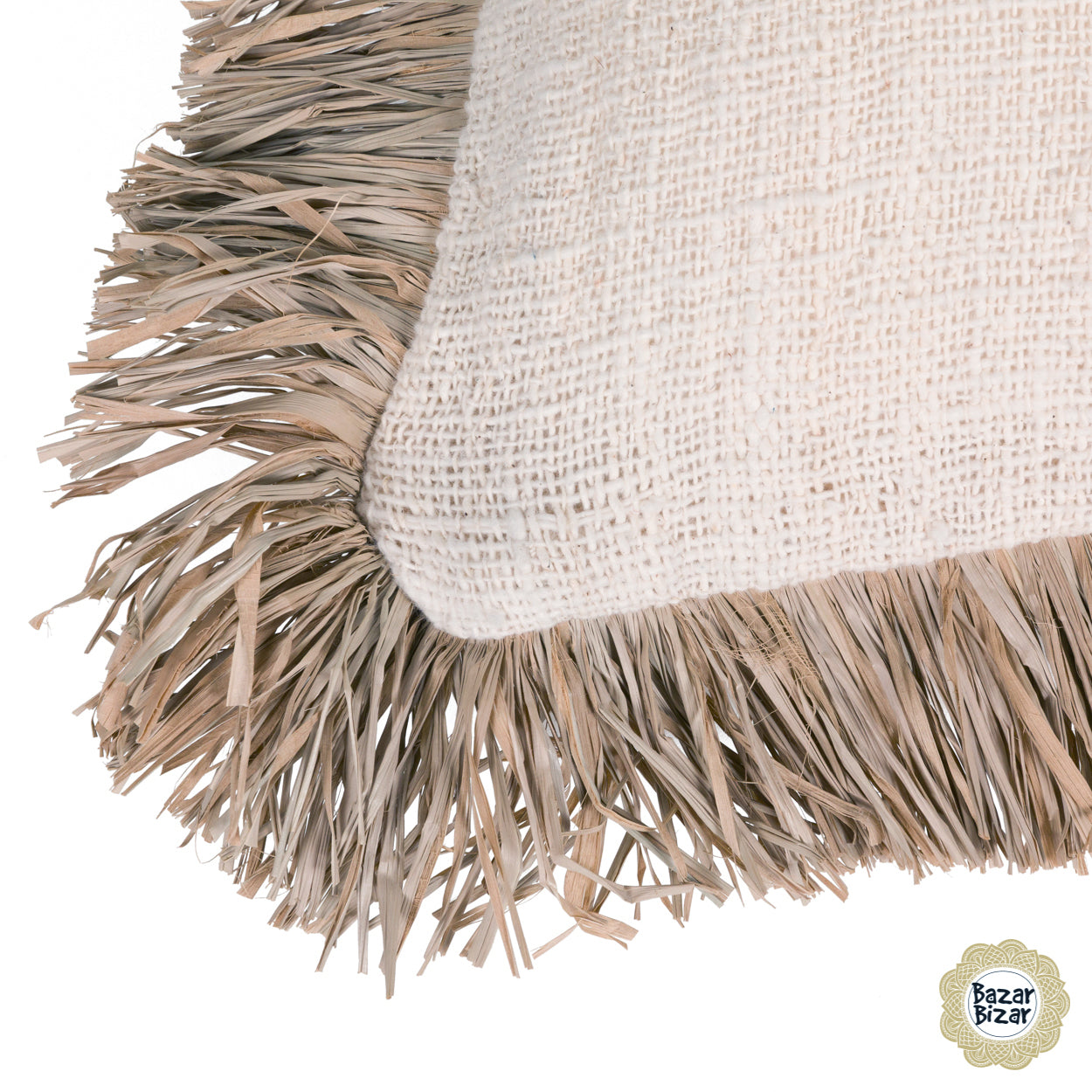 Bazar Bizar De Saint Tropez Kussenhoes - Naturel Wit - 60x60