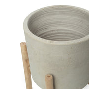 Bazar Bizar De Chalk Lage Plantenbak - Beton Naturel - S