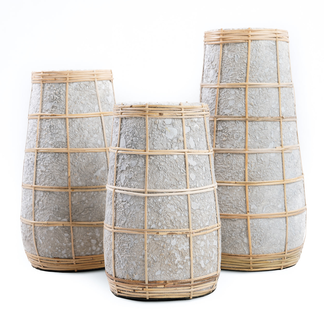 Bazar Bizar De Cutie Vaas - Betongrijs Naturel - L