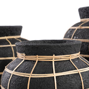 Bazar Bizar - De Belly Vaas - Zwart Naturel - S