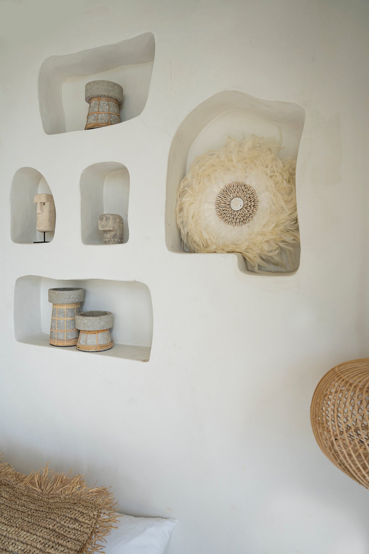 Bazar Bizar De Serene Kaarsenhouder - Betongrijs Naturel - L
