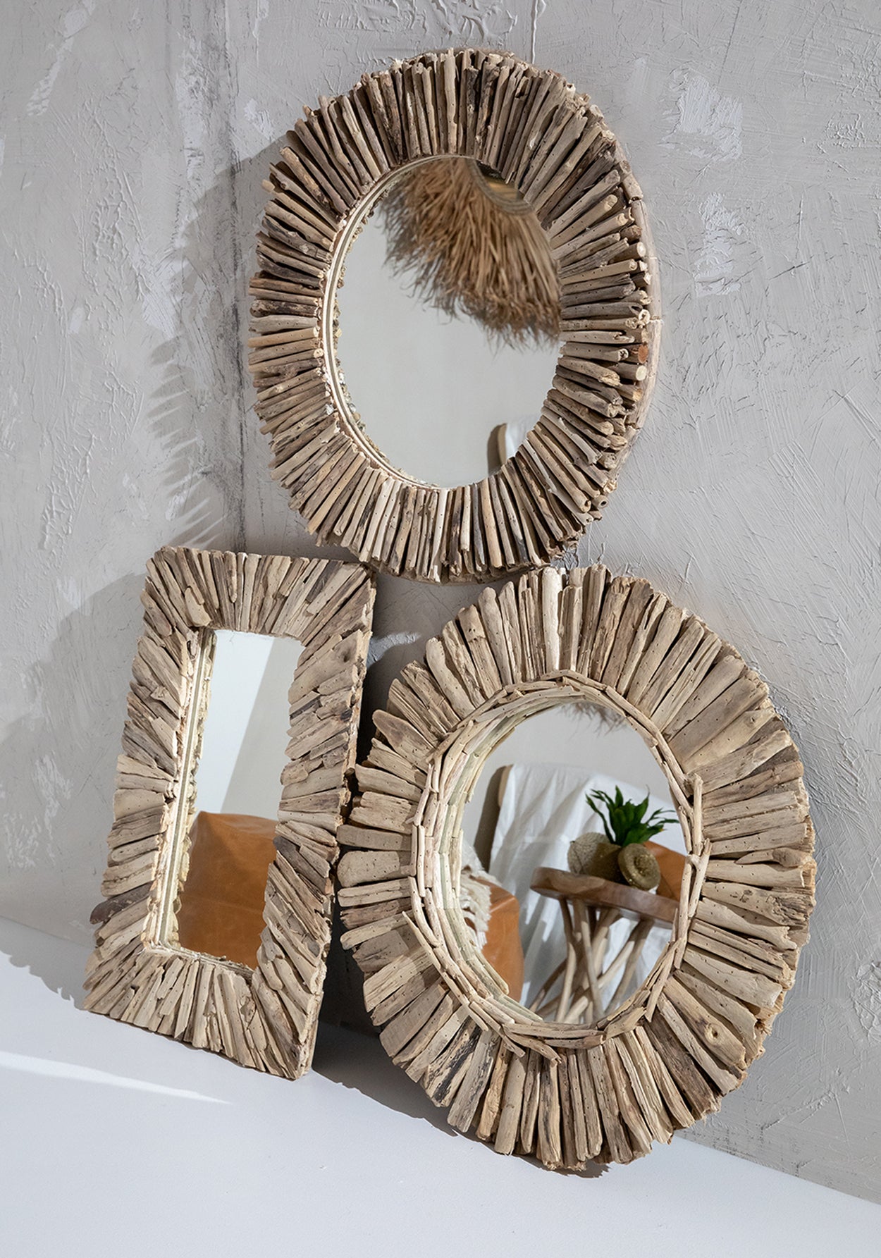 Bazar Bizar De Driftwood Halo Spiegel - Naturel - M