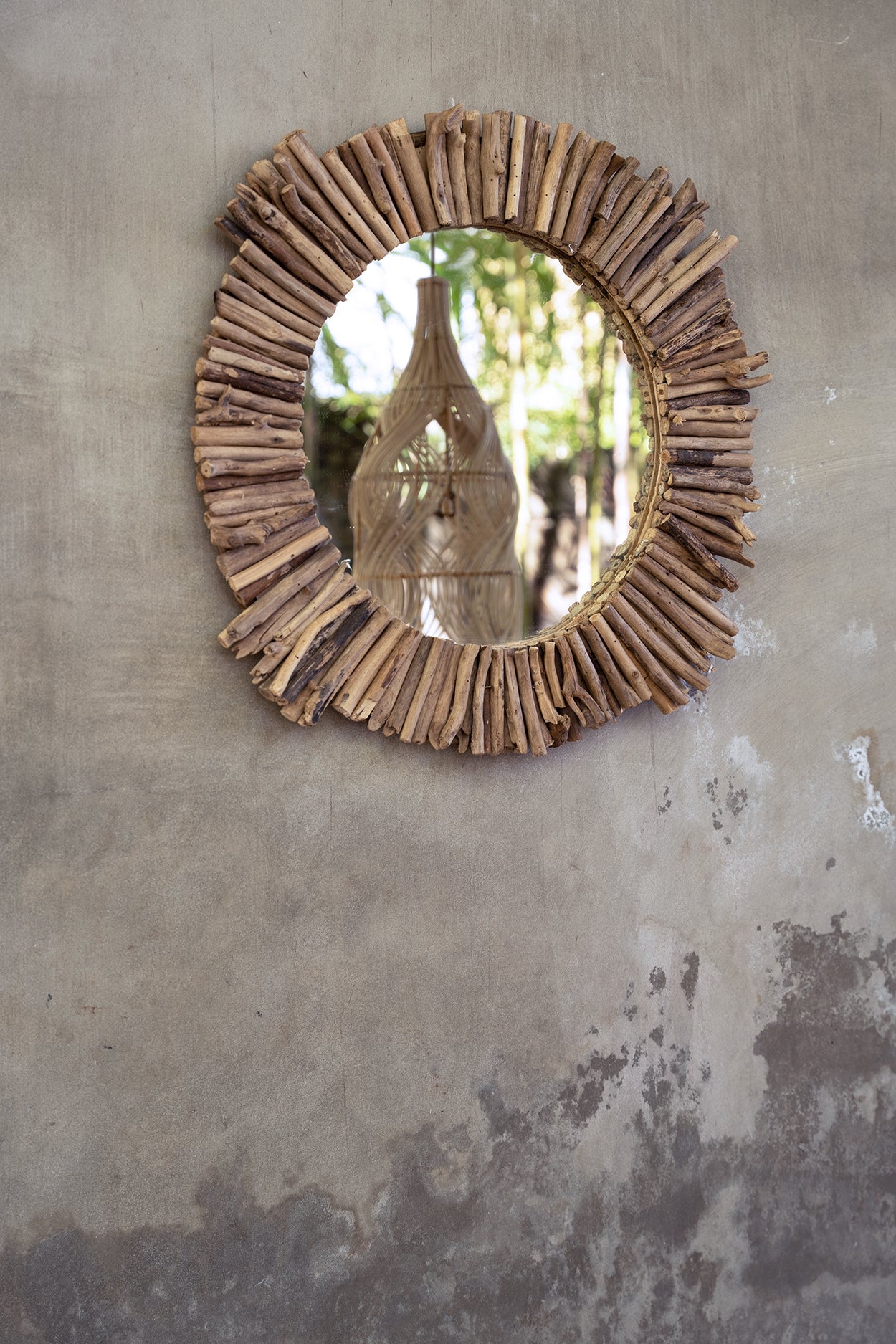 Bazar Bizar De Driftwood Halo Spiegel - Naturel - M