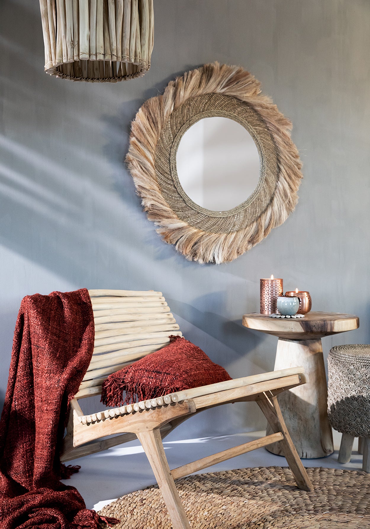 Bazar Bizar Het Waterhyacint Tapijt - Naturel - 150