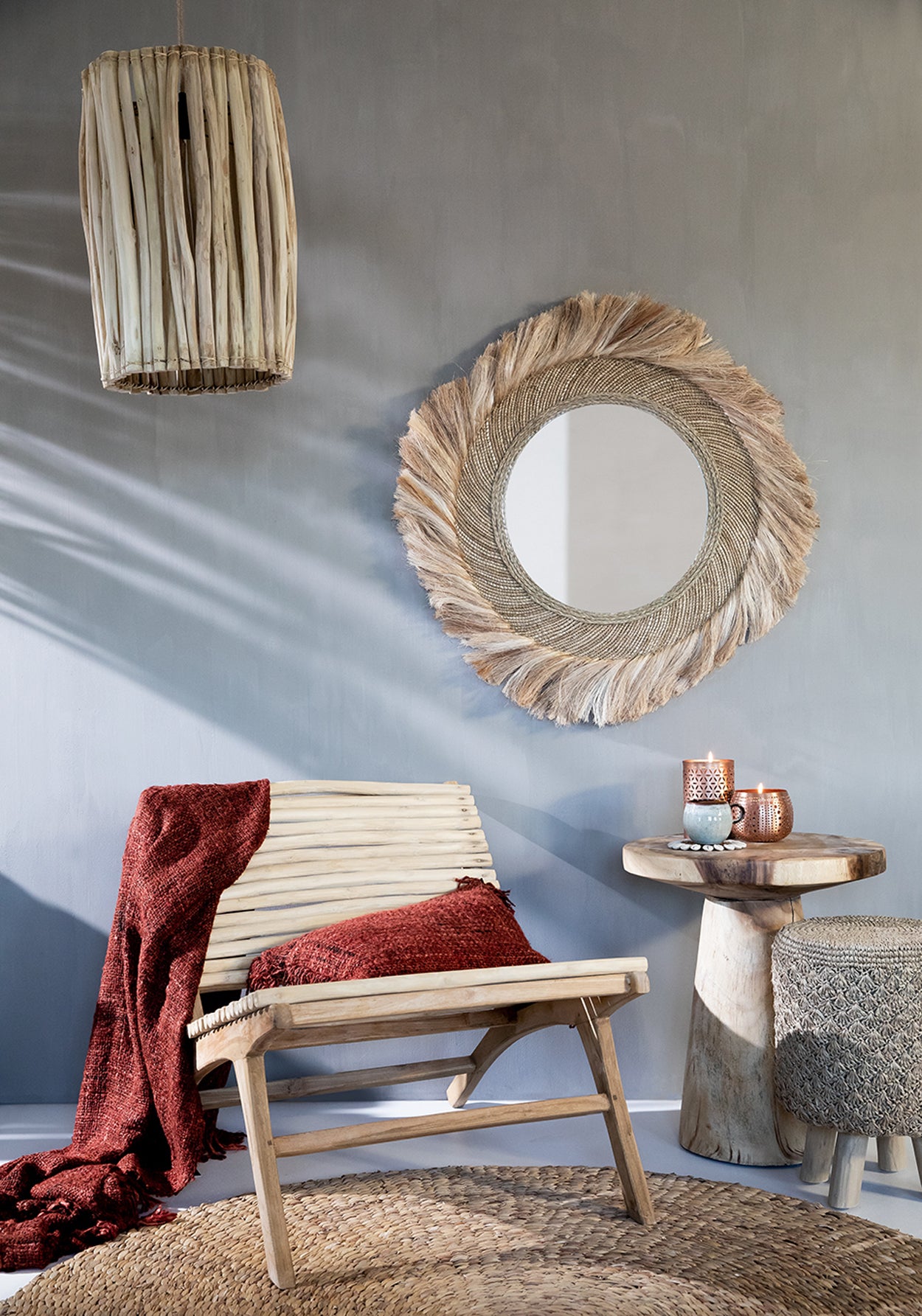 Bazar Bizar Het Waterhyacint Tapijt - Naturel - 150